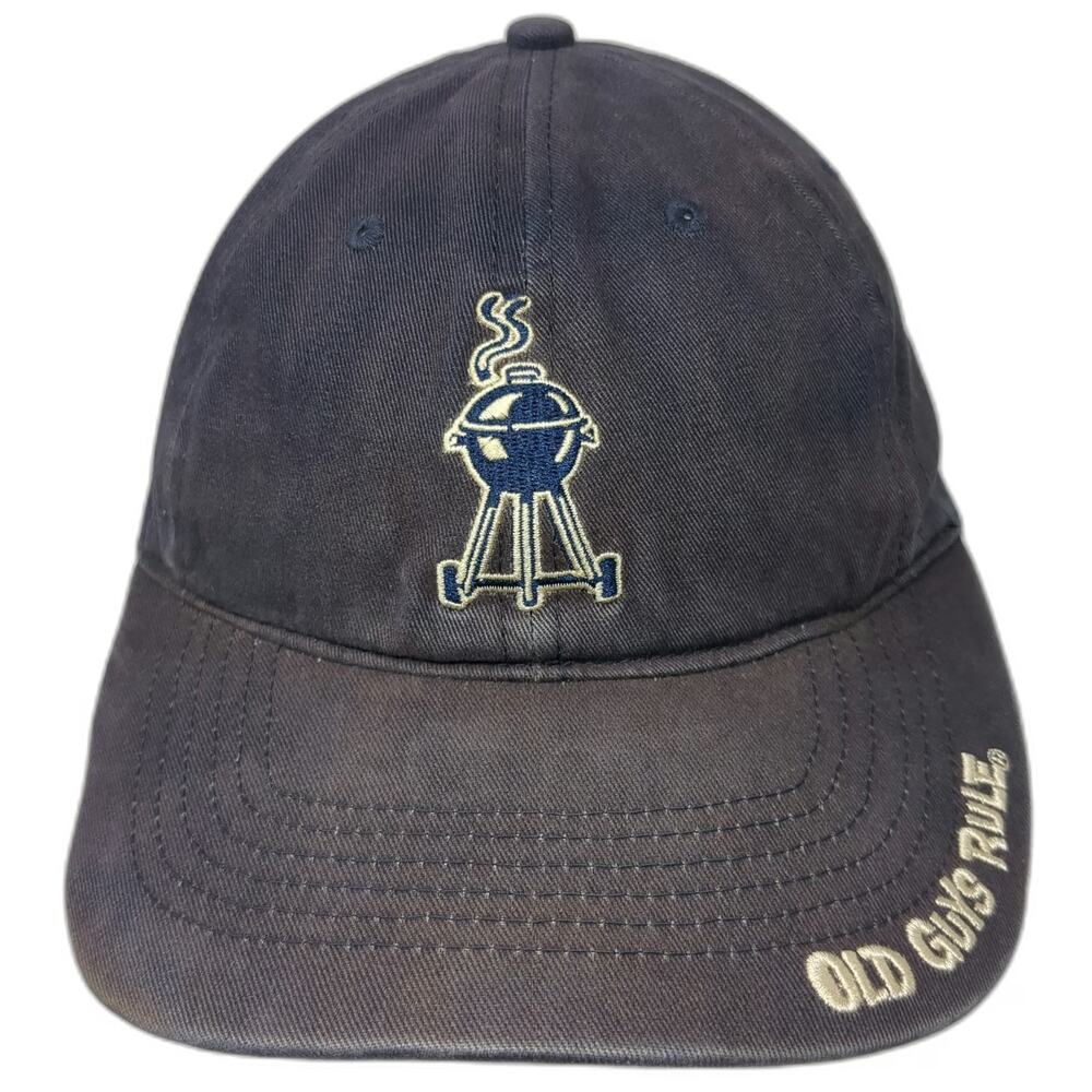 Old Guys Rule Baseball Cap Blue One Size BBQ Grill Smokin Hot Strapback Hat